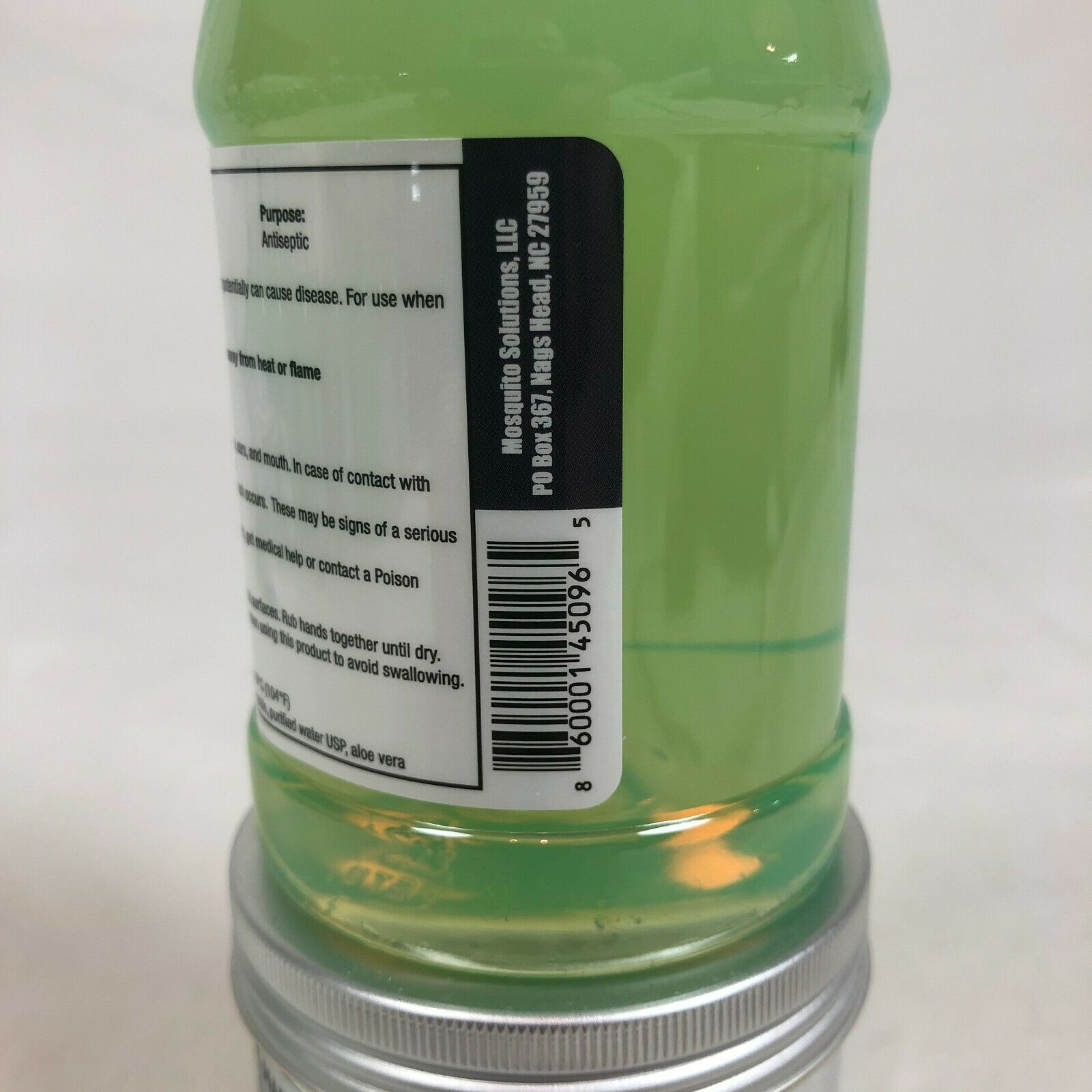 Mosquito Solutions Made in USA Hand Sanitizer 8 Oz./263 ml with Aloe - Fresh Stock Dated February 2026