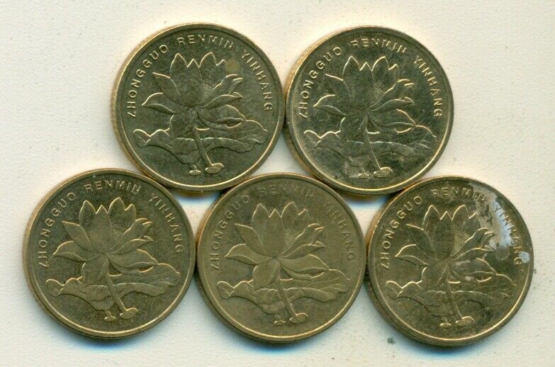 5-5  JIAO COINS from the PEOPLE'S REPUBLIC of CHINA (2012/2013/ 2014/2015/2016) - Fresh Stock Dated February 2026