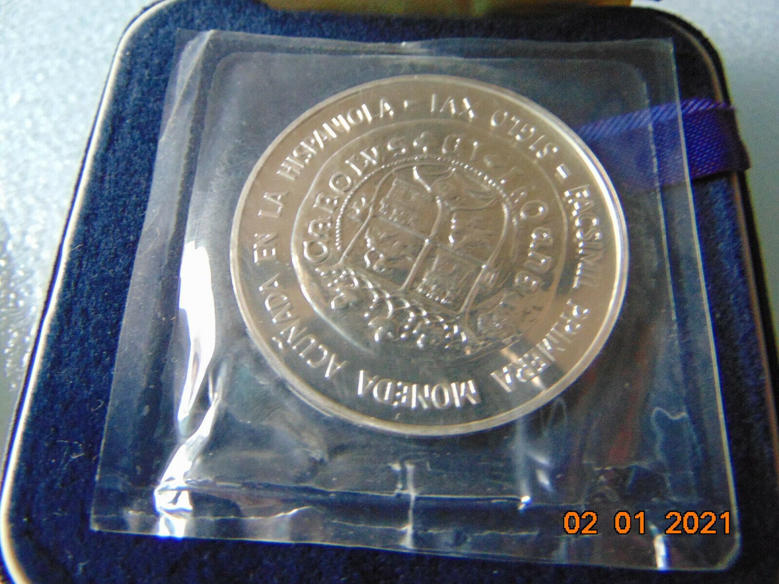 DOMINICAN REPUBLIC 1975 10 Pesos silver Proof, Bankers Conference - Fresh Stock Dated February 2026