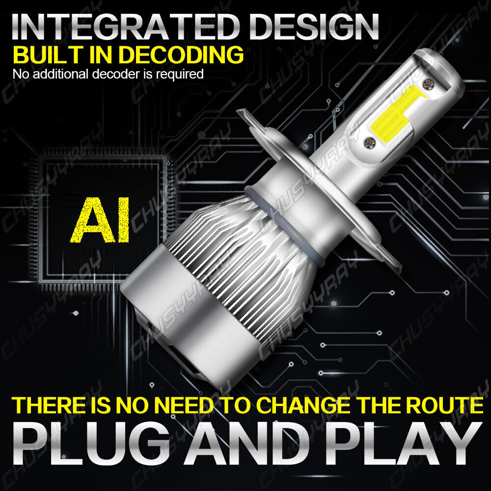 High Power HID LED Headlight H4 Bulb Lights Bulbs for Yamaha Zuma 2002-2015 - Fresh Stock Dated February 2026