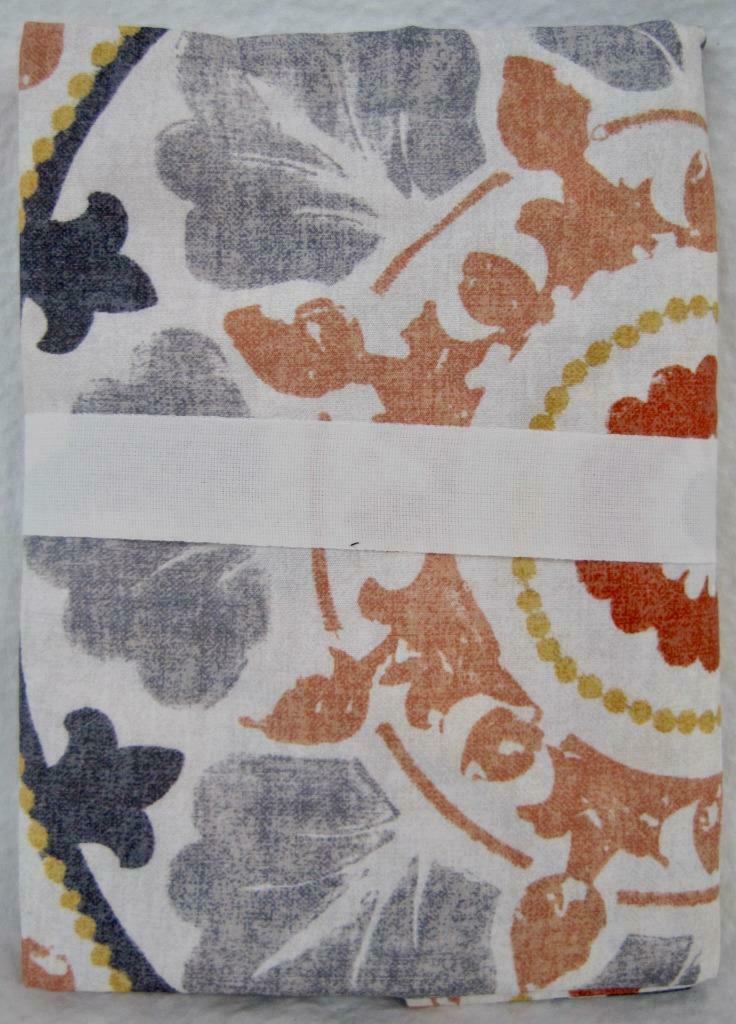 Pottery Barn 1 Veronica Medallion Percale Standard Sham NWT Gray Orange 26