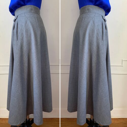 Vintage 80s Grey Pleated Skirt - Fresh Stock Dated December 2025