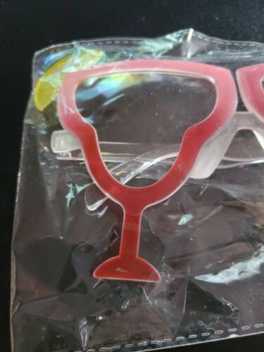 WOW Party Eyeglasses Mixed Drink Cocktail Martini Shaped New - Fresh Stock Dated February 2026