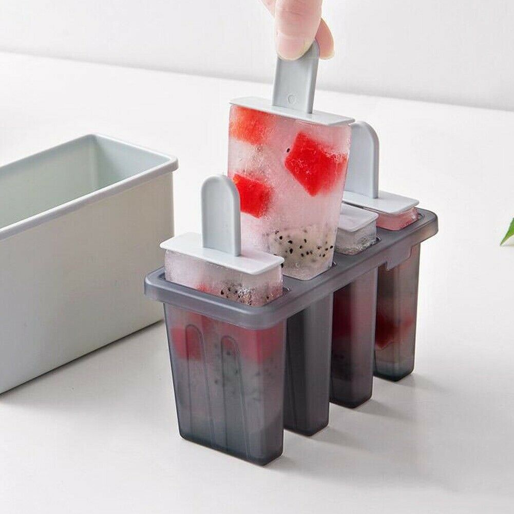 Frozen Popsicle Molds Ice Cream Pop Maker Freezer Sticks with Trays Fruit Summer - Fresh Stock Dated December 2025