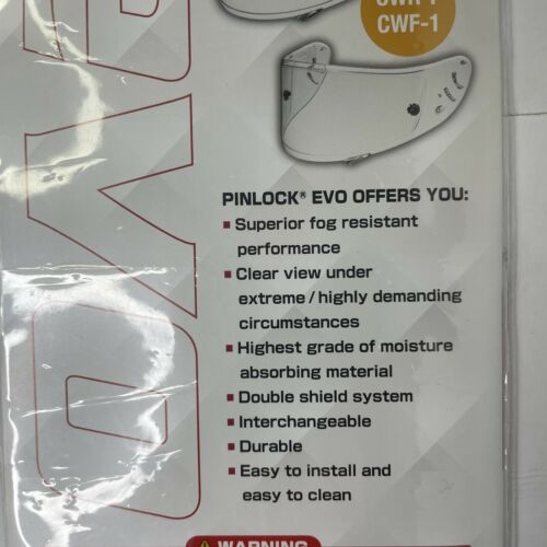 Shoei CWR-F CWF-1 Helmet Shield Clear Pinlock Evo Lens Insert DKS 303 - Fresh Stock Dated February 2026