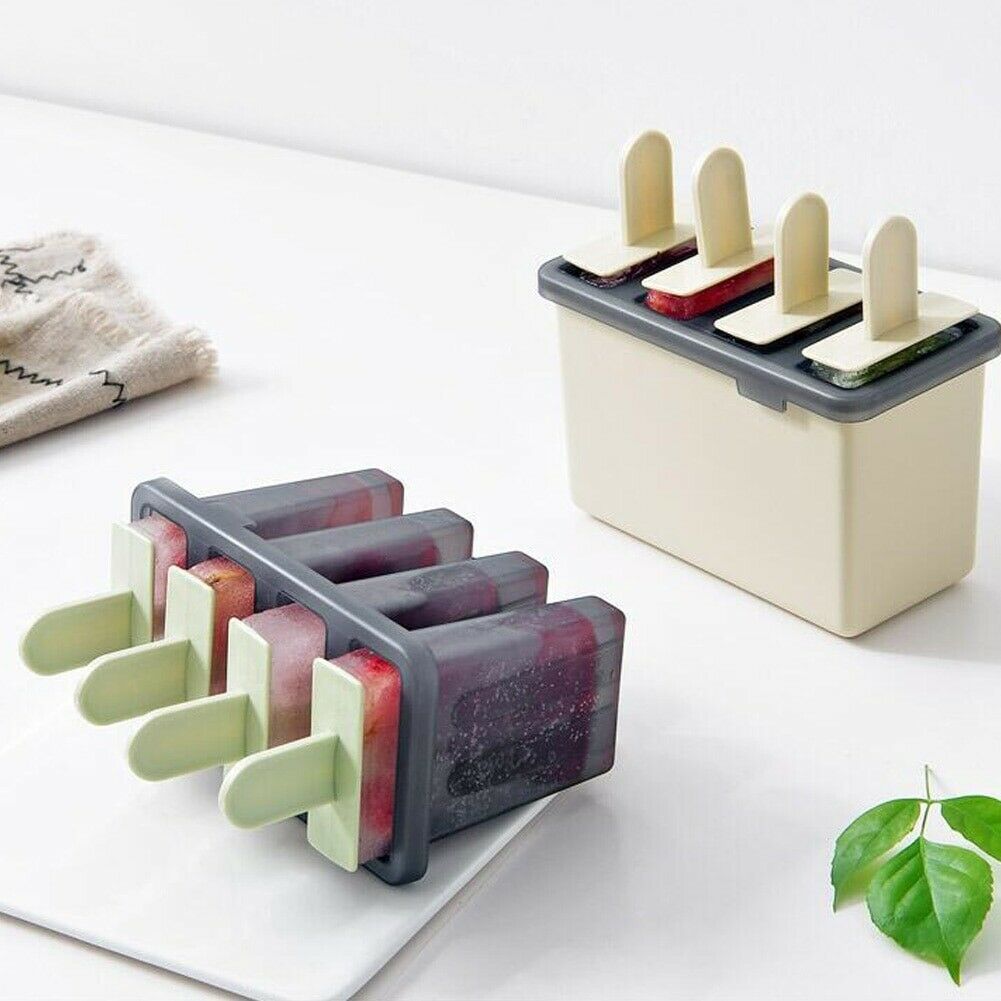 Frozen Popsicle Molds Ice Cream Pop Maker Freezer Sticks with Trays Fruit Summer - Fresh Stock Dated December 2025