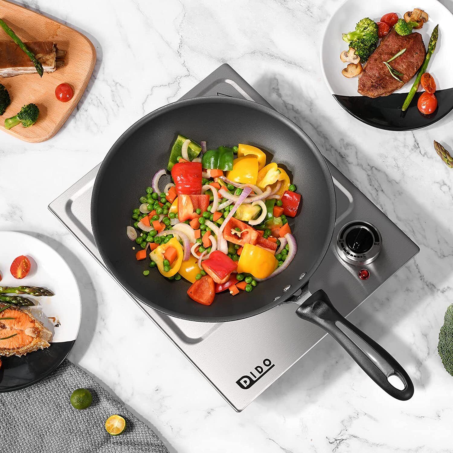 1200W Electric Hot Plate, Portable Ceramic Countertop Infrared Burner - Fresh Stock Dated February 2026