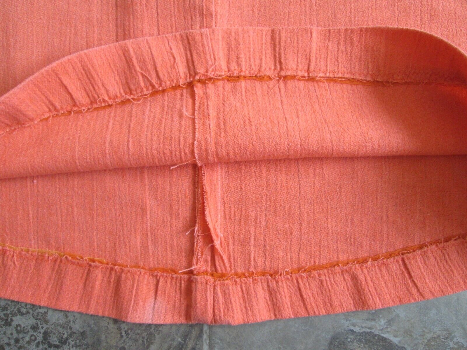 VTG Original Skirt 23 Waist Small A-Line Orange Muslin Cotton Casual Hippy Cute! - Fresh Stock Dated March 2026
