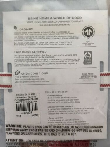 Pottery Barn Kids Rudolph The Red Nosed Reindeer Bumble Organic Flannel Sham NEW - Fresh Stock Dated December 2025