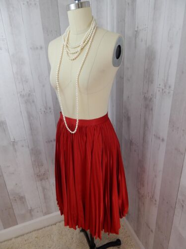 Stunning Vintage Valentino Boutique Skirt~Deep Ruby Red Accordion Pleated Small - Fresh Stock Dated February 2026