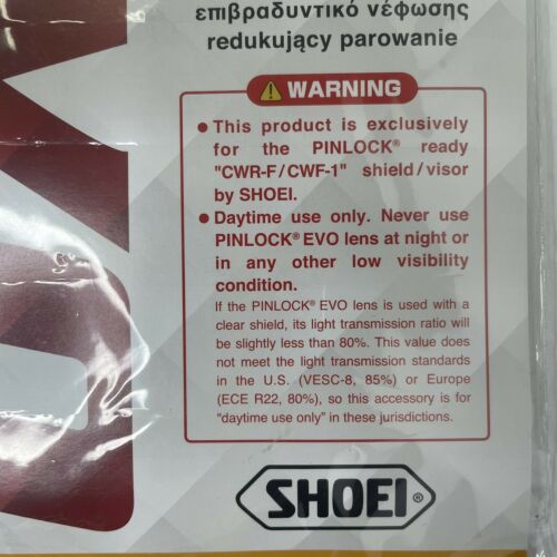 Shoei CWR-F CWF-1 Helmet Shield Clear Pinlock Evo Lens Insert DKS 303 - Fresh Stock Dated February 2026