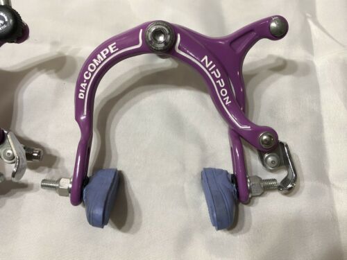 DIA COMPE NIPPON 883 BRAKE CALIPER FRONT AND REAR LAVENDER PURPLE OLD SCHOOL BMX - Fresh Stock Dated December 2025