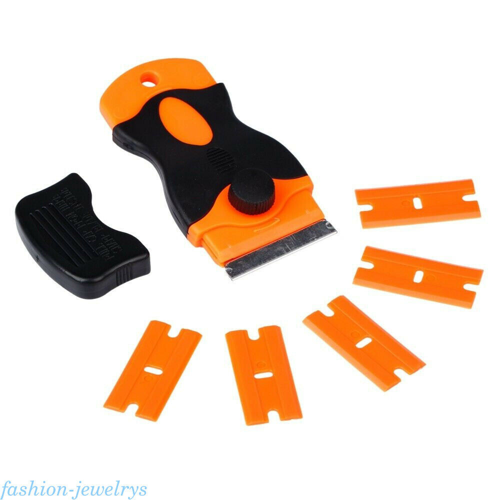 Plastic Car Sticker Remover Double Edge Blade Razor Scraper Window Spatula Tool - Fresh Stock Dated February 2026