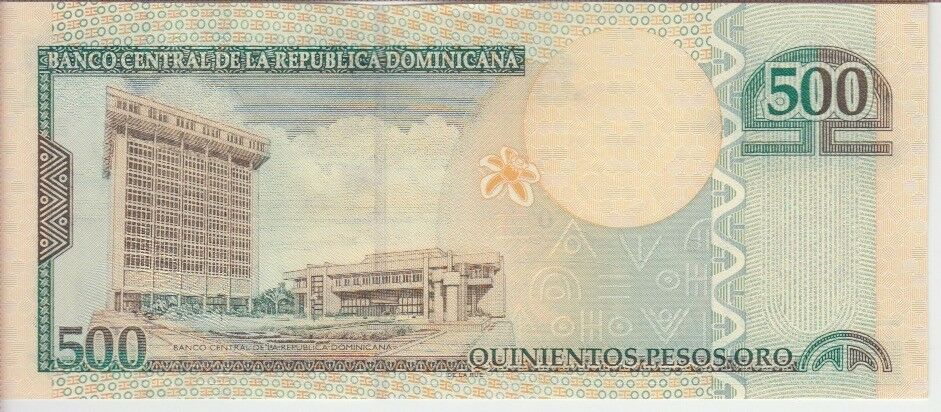 Dominican Republic Banknote P. 179a 500 Pesos Oro  2006 Prefix FC , UNC - Fresh Stock Dated December 2025