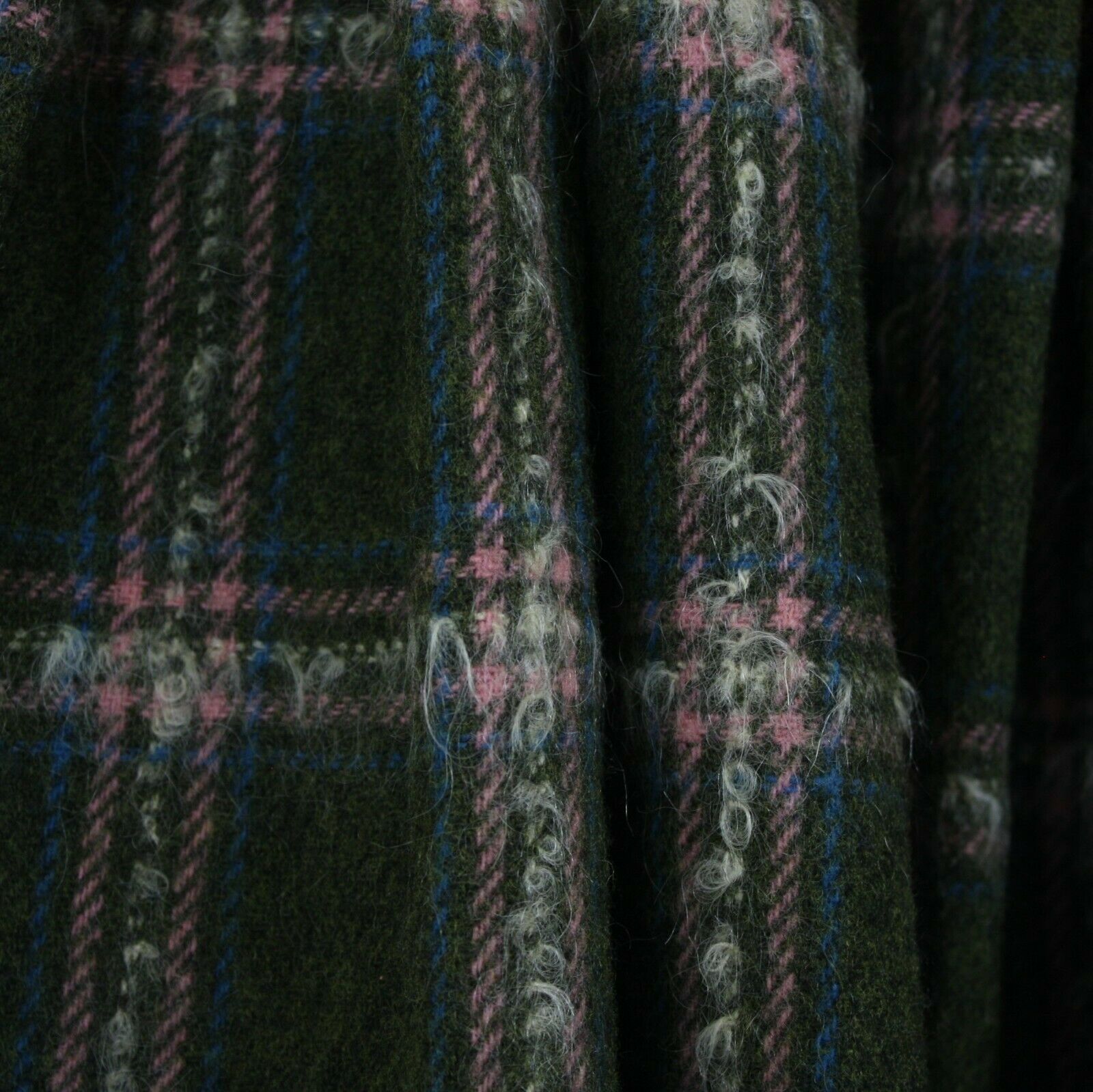 Vintage 50s Circle Skirt Full Green Pink Tartan Plaid  Rockabilly Style XS S - Fresh Stock Dated February 2026