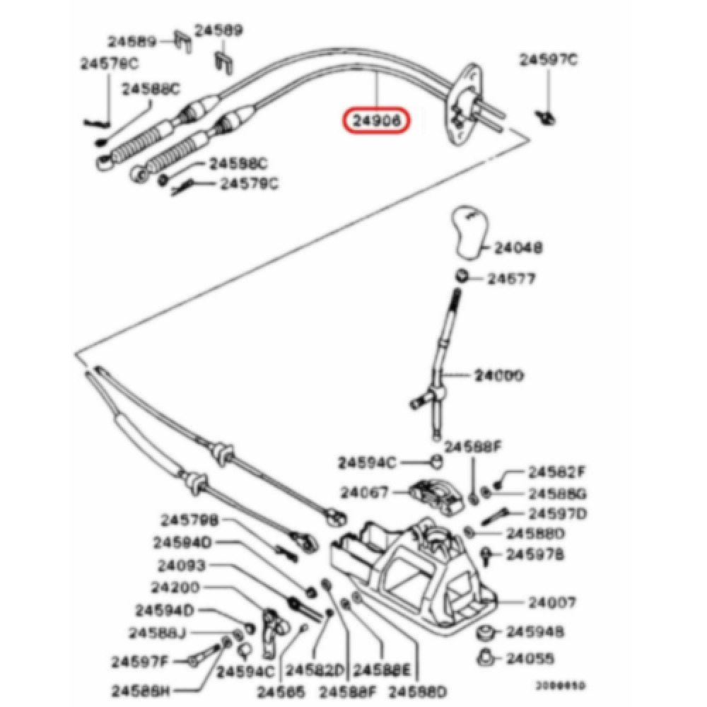 Mitsubishi Genuine Lancer 5 Speed EVO 7 8 9 Cable Gearbox Assy MR581210 - Fresh Stock Dated February 2026