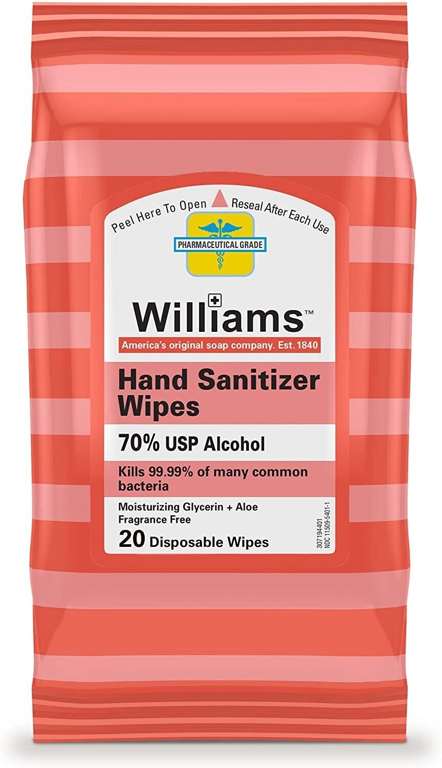 24 Pack of Hand Sanitizer Wipes 20ct per pack - Fresh Stock Dated February 2026