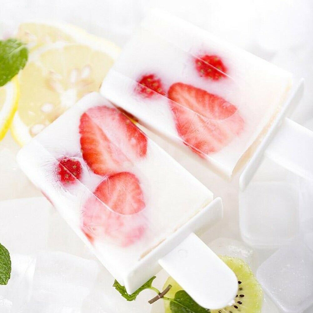 Frozen Popsicle Molds Ice Cream Pop Maker Freezer Sticks with Trays Fruit Summer - Fresh Stock Dated December 2025