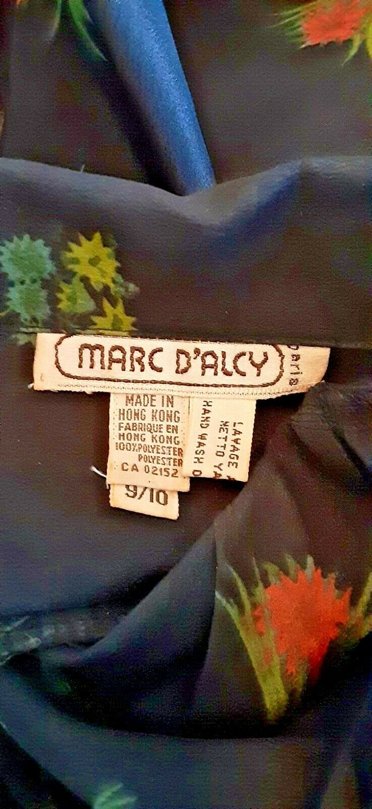 Vintage Marc D'Alcy Black Print Blouse and Skirt - Size 9/10 - Fresh Stock Dated February 2026