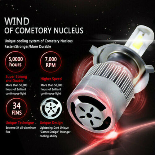 Blue H4 LED Headlight Bulb C6 For Honda VTX1300 C R RETRO VTX 1800 C R S N RETRO - Fresh Stock Dated February 2026