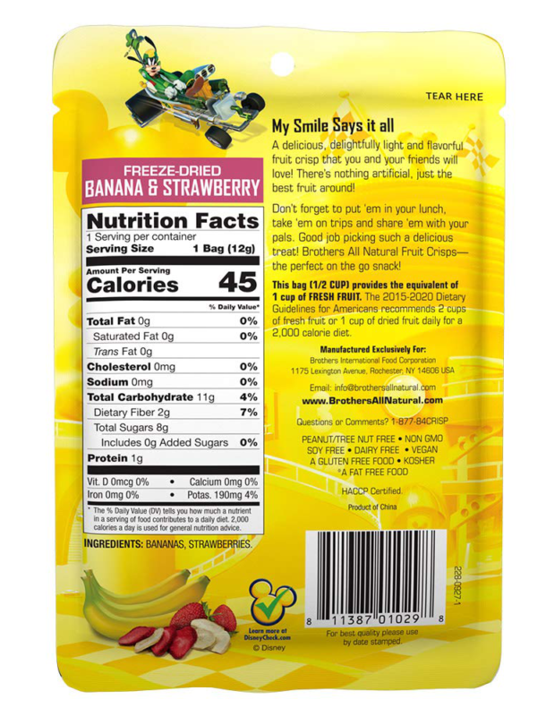 Brothers-ALL-Natural Fruit Crisps, Mickey Mouse Clubhouse Variety, 0.35 Ounce (P - Fresh Stock Dated February 2026