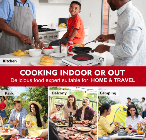 Techwood Hot Plate Single Burner for Cooking - Fresh Stock Dated February 2026