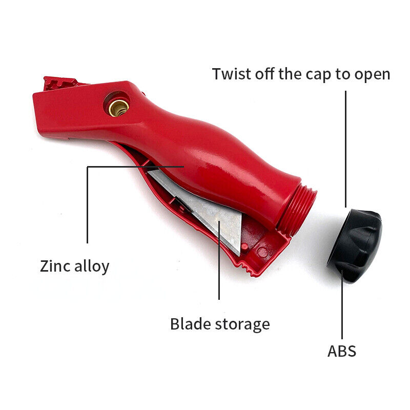 Carpet Knife Box Cutter with 3 Pieces Trapezoid Blades - Fresh Stock Dated February 2026