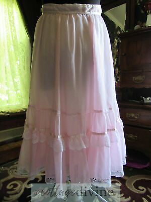 GUNNE SAX Gunnies Vintage Pretty in Pink Skirt 1970s Prairie Chic - Fresh Stock Dated February 2026