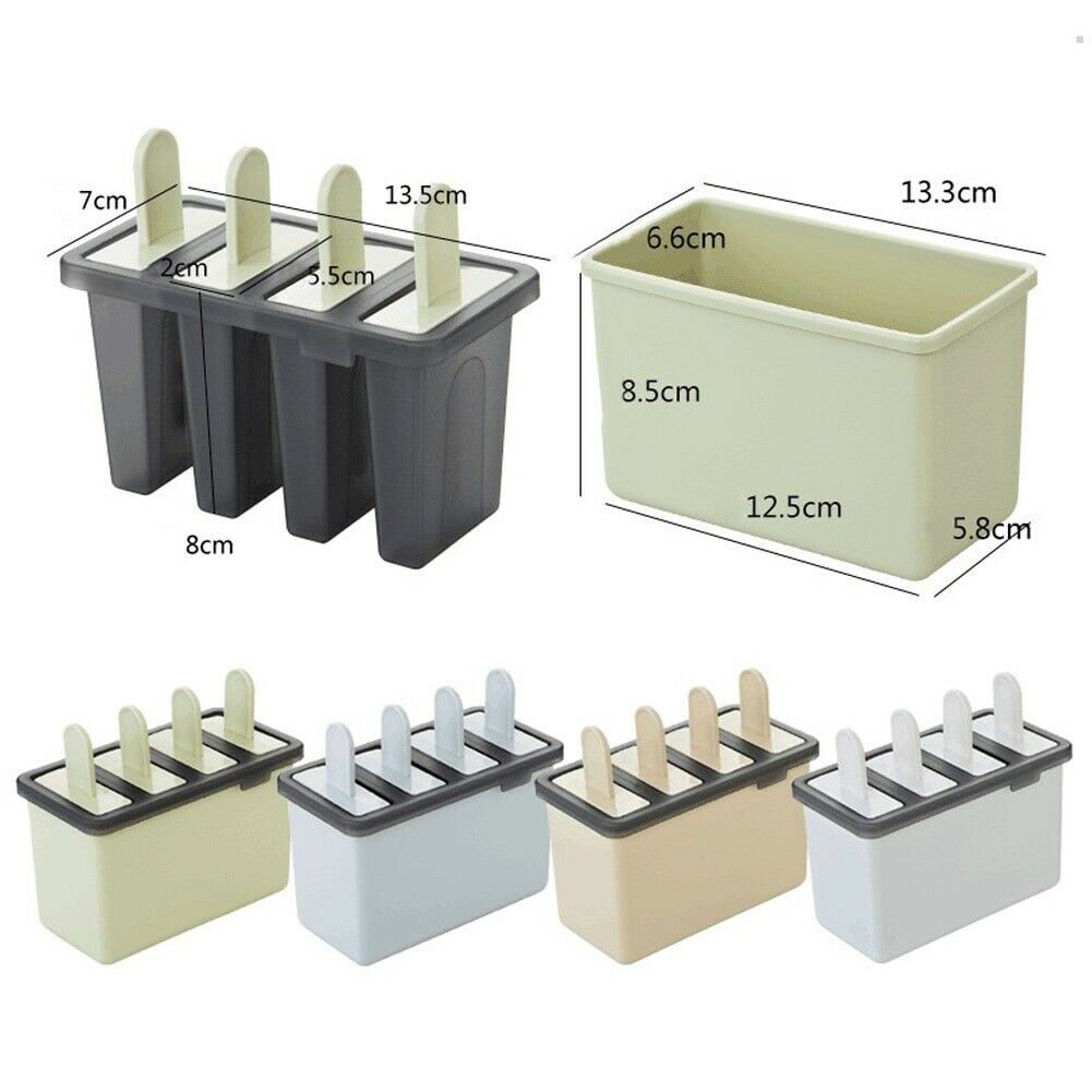 Frozen Popsicle Molds Ice Cream Pop Maker Freezer Sticks with Trays Fruit Summer - Fresh Stock Dated December 2025