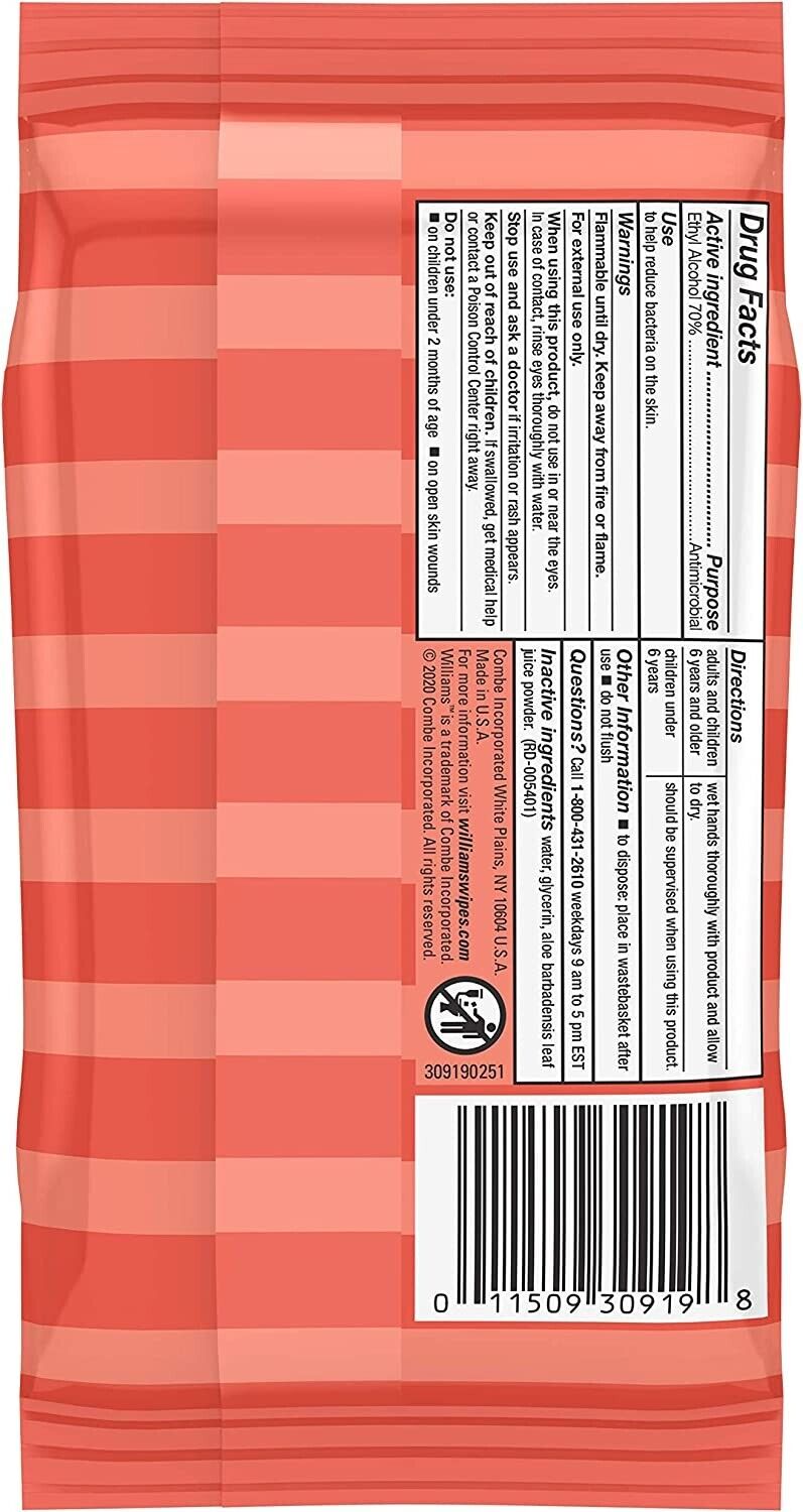 24 Pack of Hand Sanitizer Wipes 20ct per pack - Fresh Stock Dated February 2026