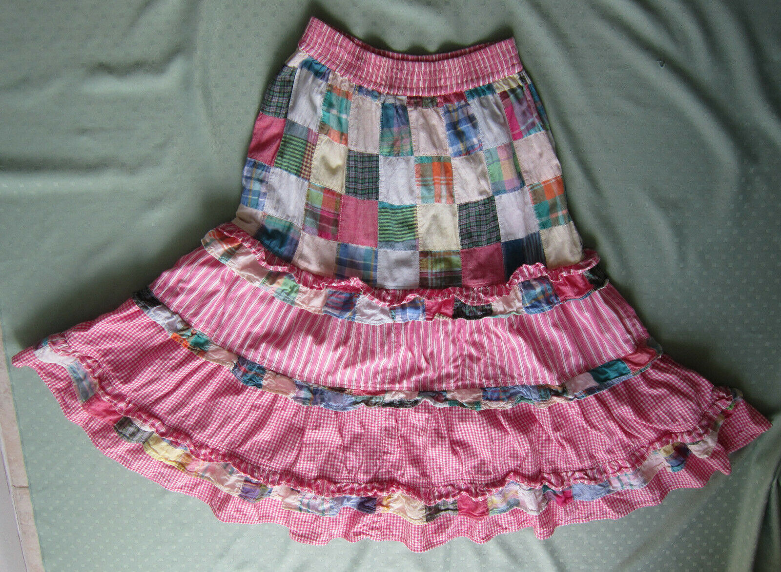 Vintage Bonjour Patchwork Layered Maxi Skirt  Size M - Fresh Stock Dated February 2026