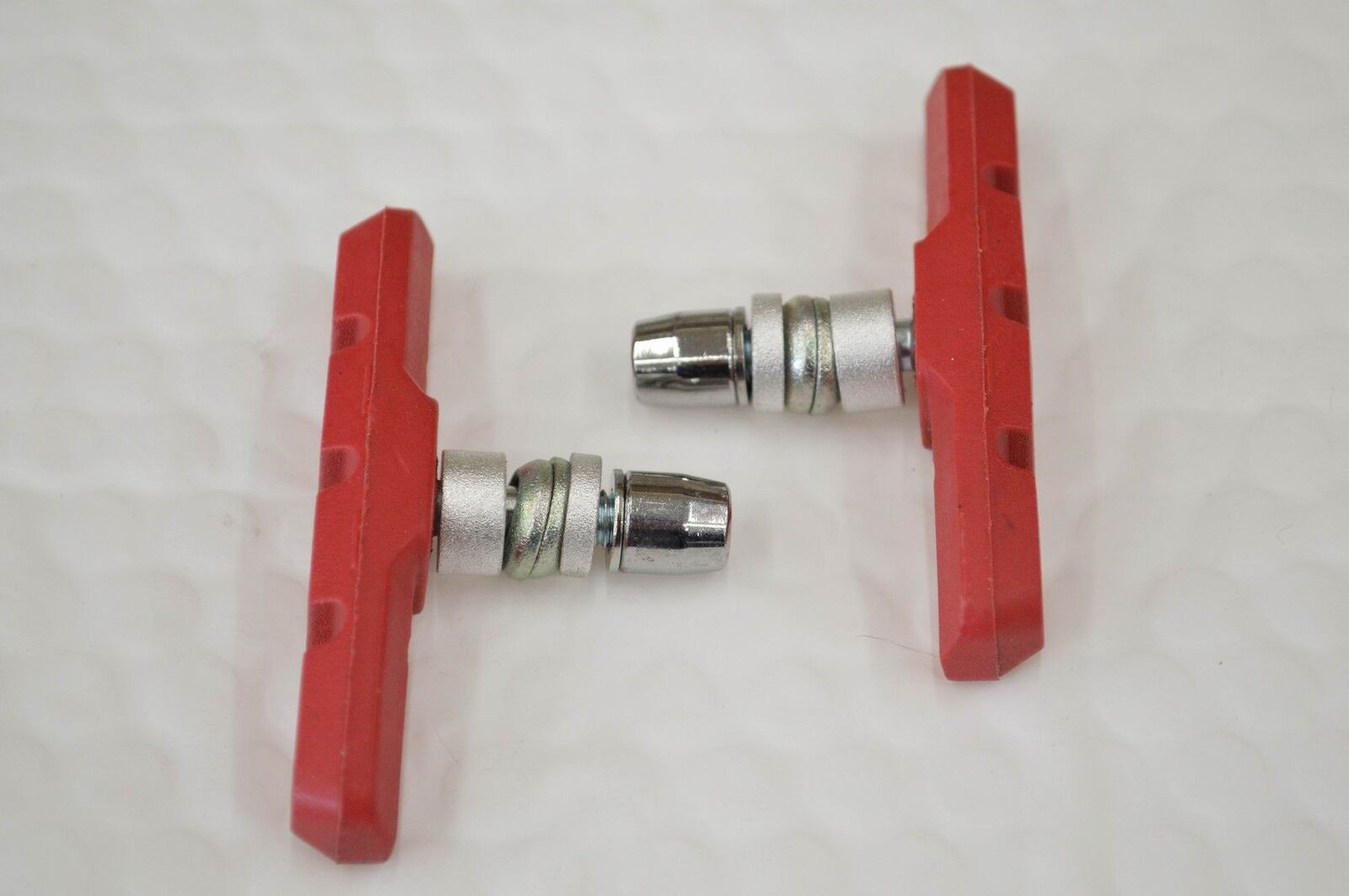 New RED 1 Pair V-Brake Pads Shoe 70mm  Road Mountain Bike Bicycle Pads/ Shoe Set - Fresh Stock Dated February 2026