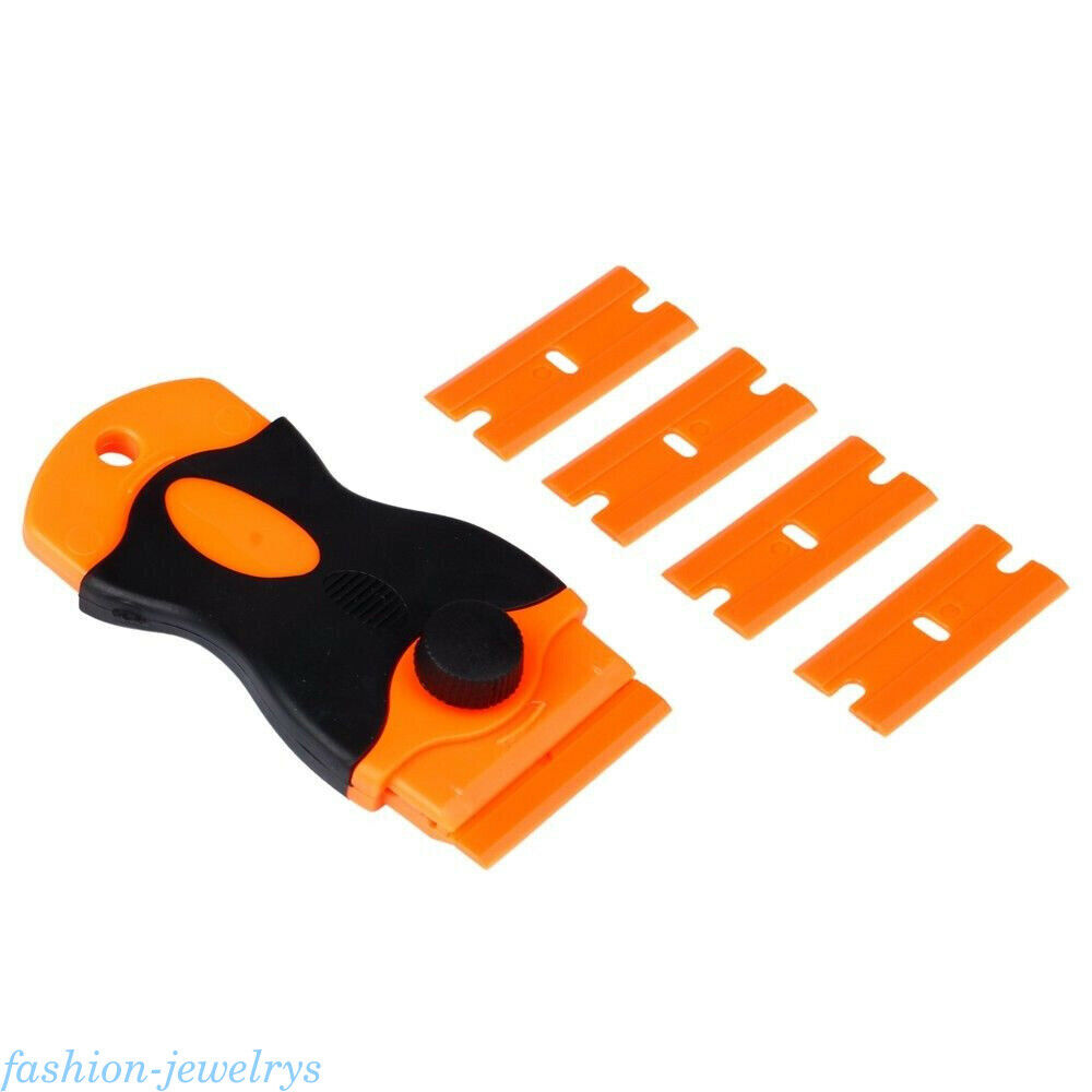 Plastic Car Sticker Remover Double Edge Blade Razor Scraper Window Spatula Tool - Fresh Stock Dated February 2026