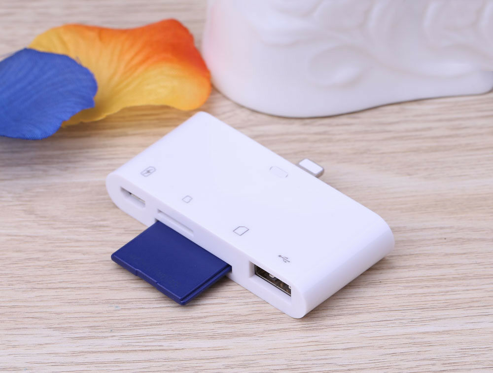 TF SD Card Reader For iPad iPhone 12 11 X XS XR 6 7 8 USB OTG Adapter Camera Kit - Fresh Stock Dated February 2026