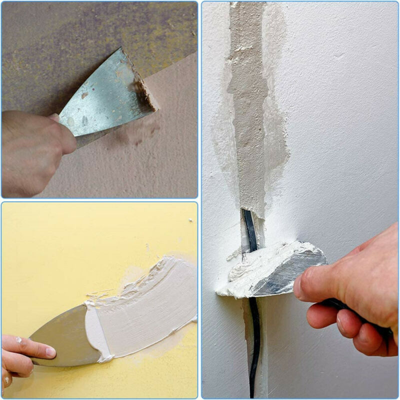 7Pcs Putty Knife Set Carbon Steel Drywall Scrapers Tools 1