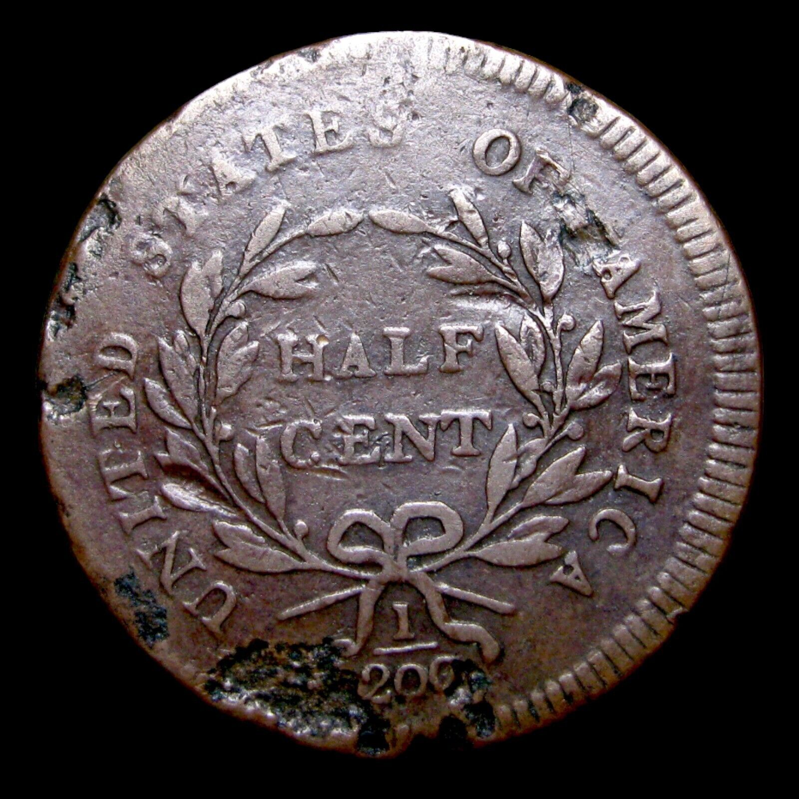 1795 Plain Edge Liberty Cap Half Cent 1/2 Penny  -  Nice Details Coin ---- #431F - Fresh Stock Dated February 2026