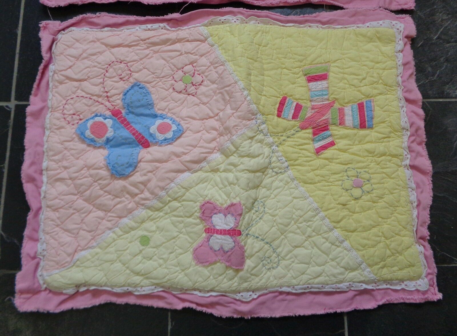 Pottery Barn Kids Sophie Pillow Shams 2 Qty Butterfly Pink Yellow Girls 20 X 27 - Fresh Stock Dated December 2025