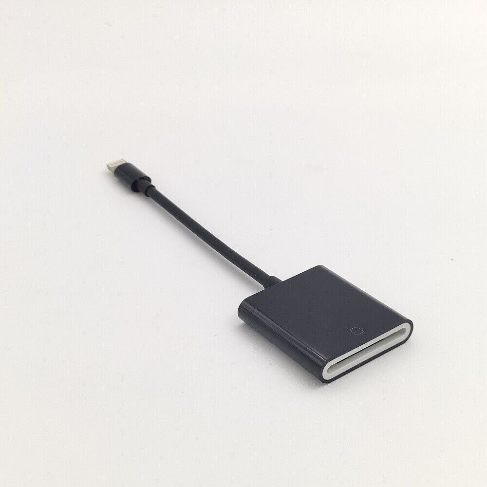 Black SD Card Reader Memory Card Reader Trail Camera Viewer Adapter for iPhone - Fresh Stock Dated February 2026