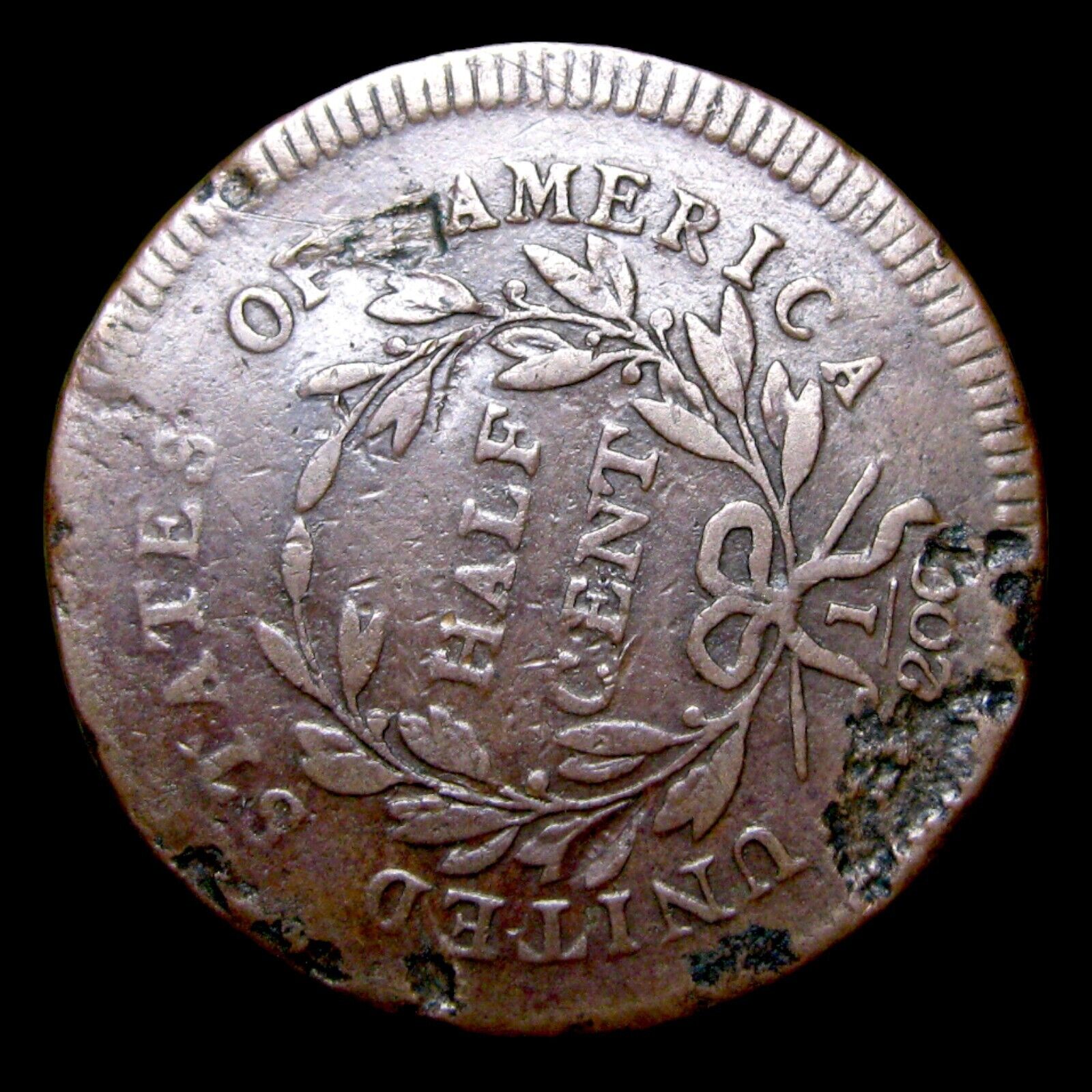 1795 Plain Edge Liberty Cap Half Cent 1/2 Penny  -  Nice Details Coin ---- #431F - Fresh Stock Dated February 2026