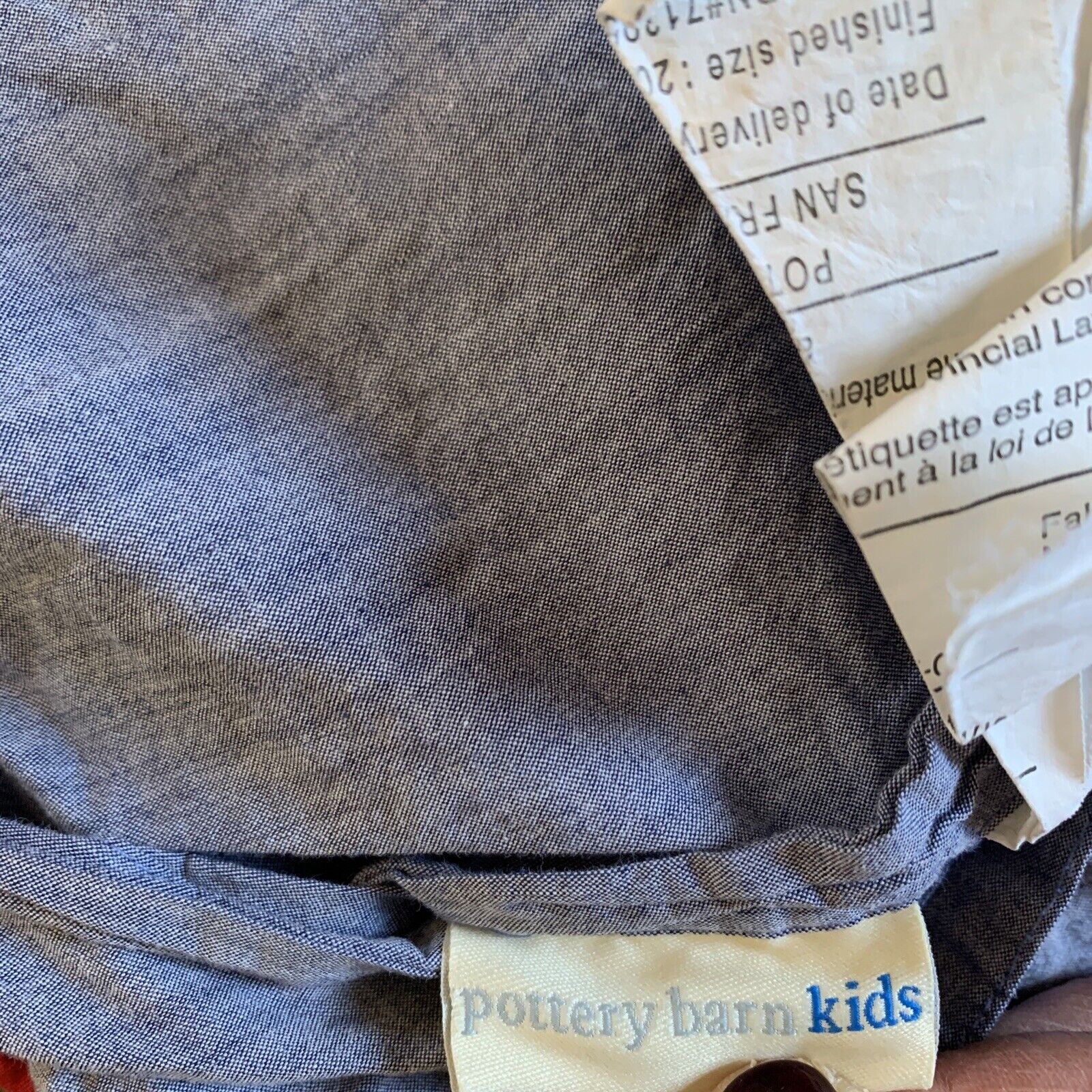 Pottery Barn Kids Sports Team Ball Club Blue Red Standard Sham 20” X 26” - Fresh Stock Dated February 2026