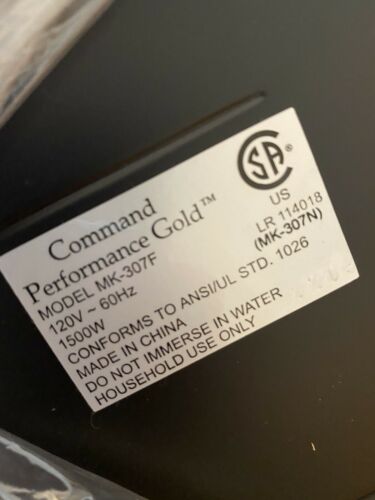 NEW Command Performance Gold Double Burner Portable Buffet Range MK-307 ~no Pots - Fresh Stock Dated February 2026