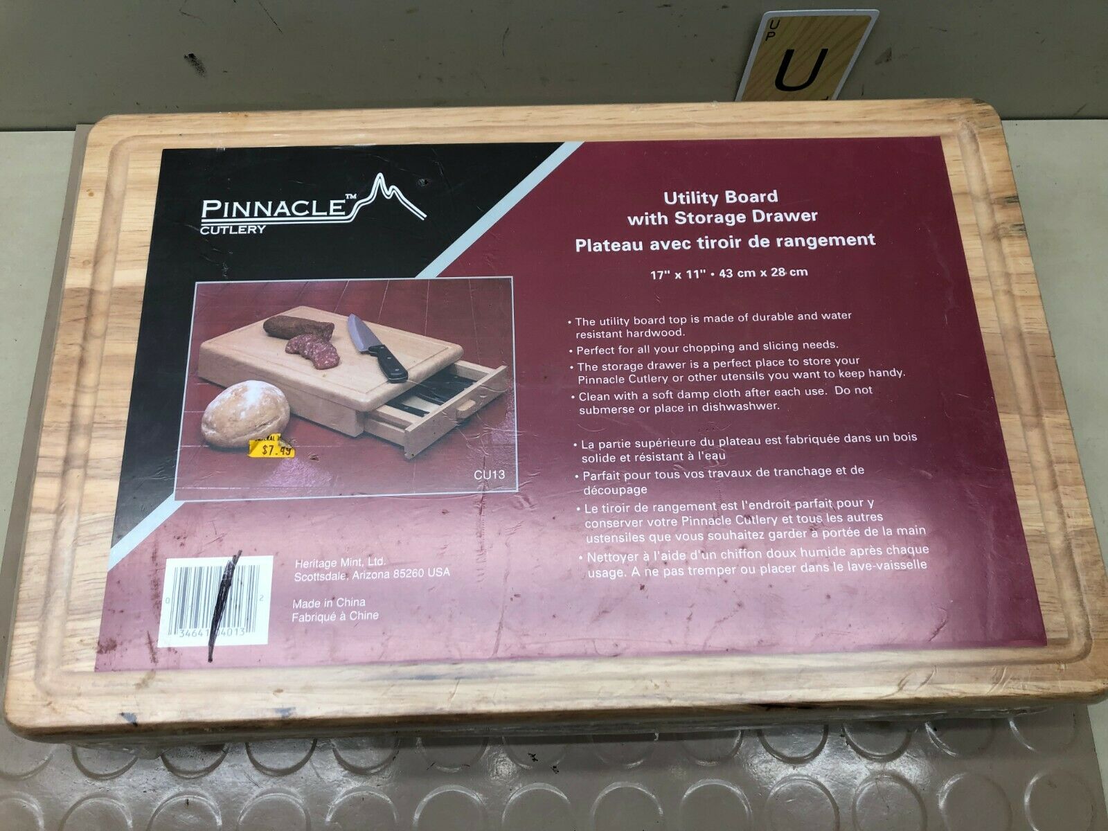 Pinnacle Cutlery Utility Cutting Board & Storage Box - NOS (No Knives) - Fresh Stock Dated January 2026