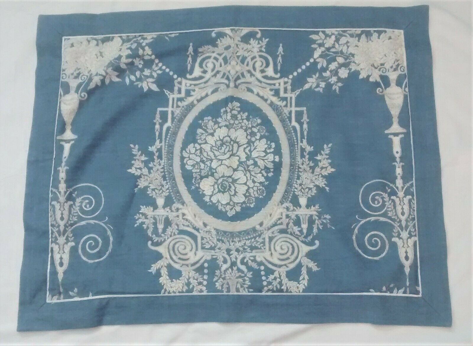 Blue Floral Pillow Shams Pair Daniel Cremieux Standard - Fresh Stock Dated December 2025