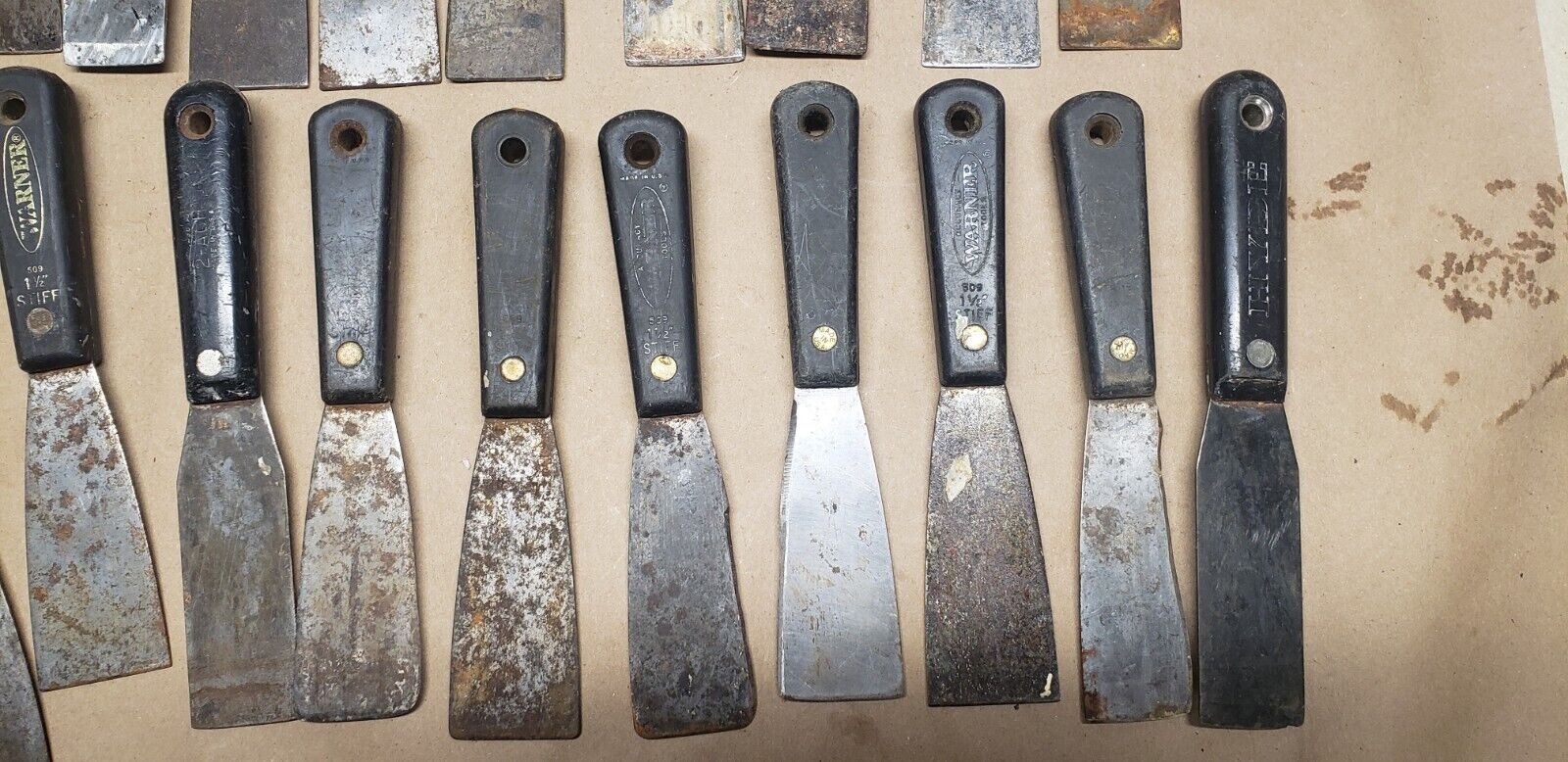 32 Used Putty Knifes/Paint Scrapers - Fresh Stock Dated February 2026