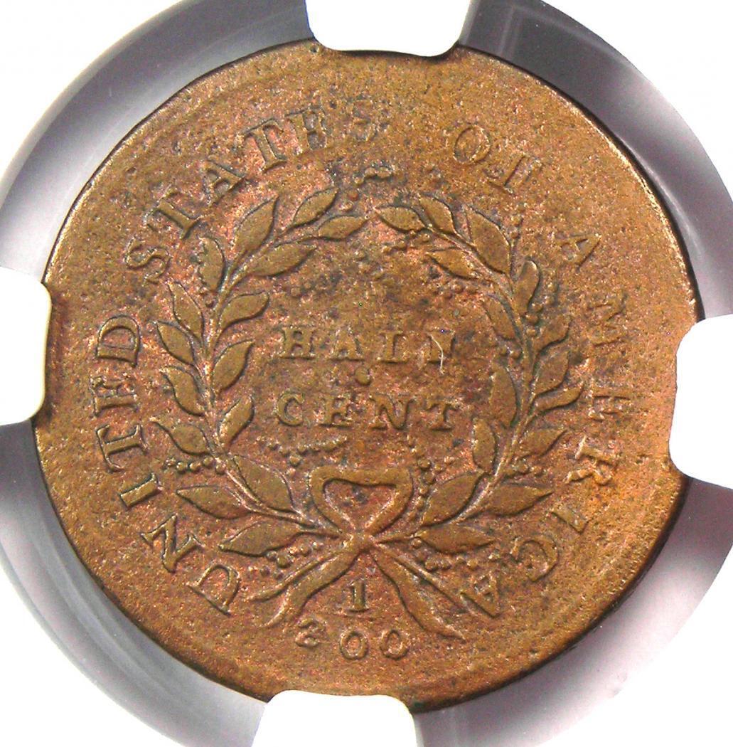1793 Liberty Cap Flowing Hair Half Cent 1/2C - NGC VF Detail - Rare Coin! - Fresh Stock Dated February 2026