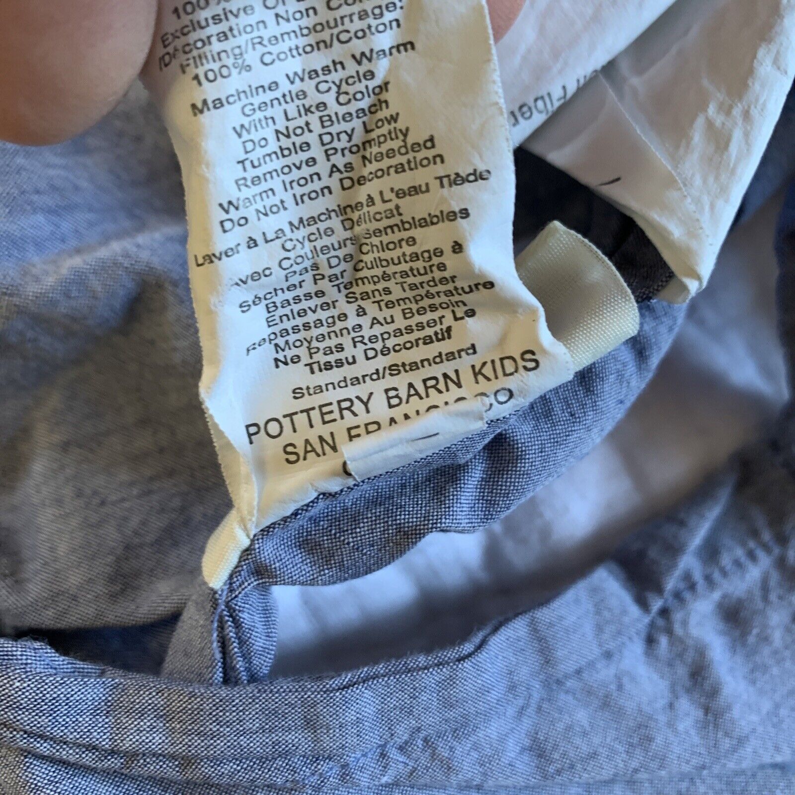 Pottery Barn Kids Sports Team Ball Club Blue Red Standard Sham 20” X 26” - Fresh Stock Dated February 2026