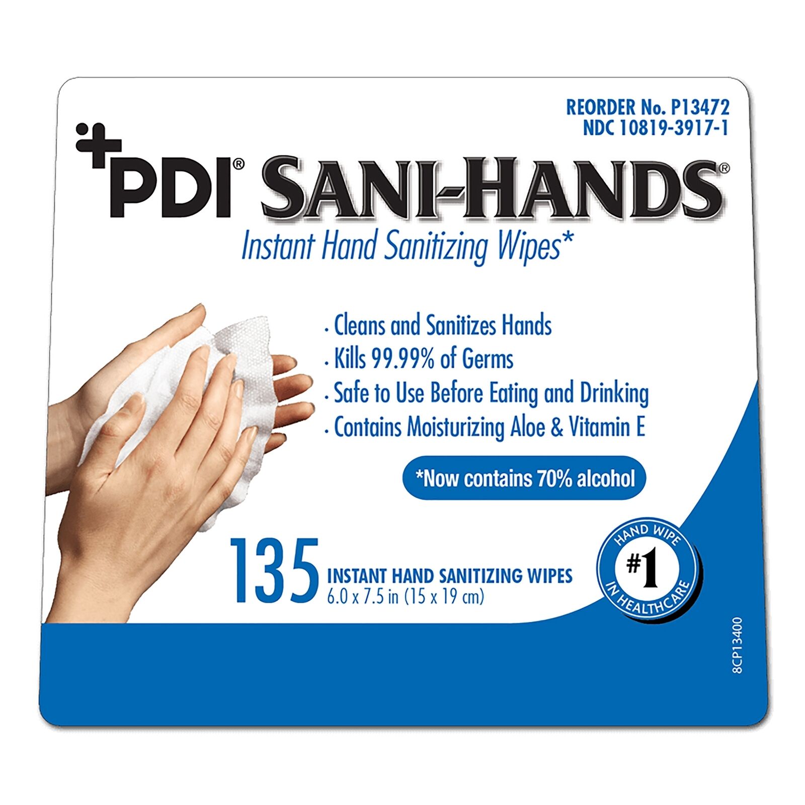 2 Pack 270 Wipes Sani-Hands Hand Sanitizing Wipe Canister 135 Wipes per Canister - Fresh Stock Dated February 2026