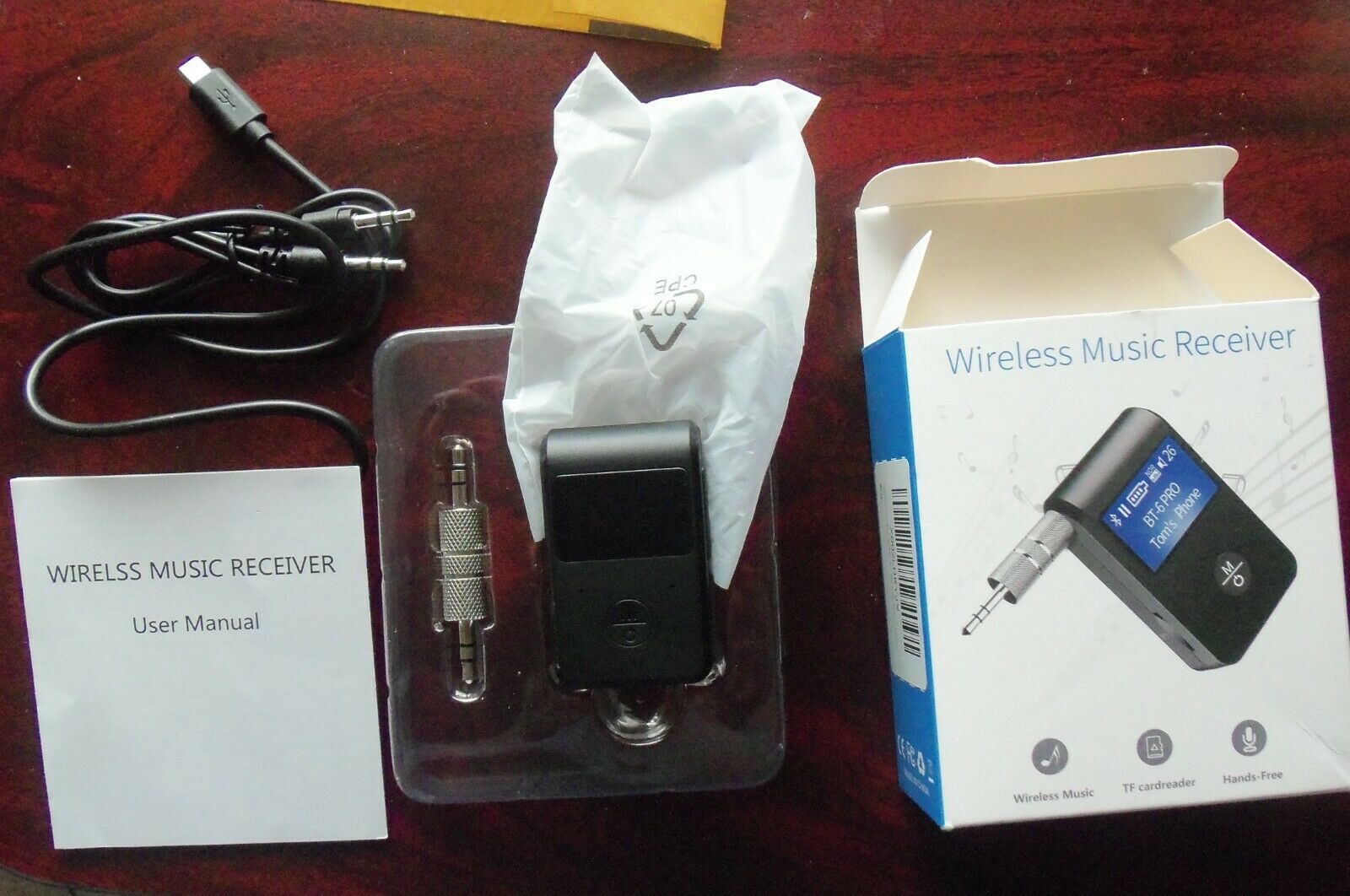 ZIIDOO Wireless Music Receiver Hands Free Card Reader 3.5mm Bluetooth - Fresh Stock Dated December 2025