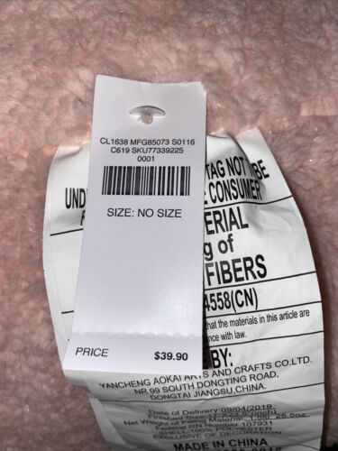 Justice Pink Bear lounge pillow - Fresh Stock Dated December 2025