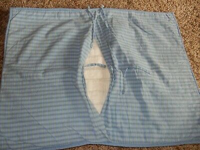 Set of 2 Pottery Barn Kids Quilted Blue PLAID Pillow Case/SHAMs {Fabric} Pair - Fresh Stock Dated December 2025